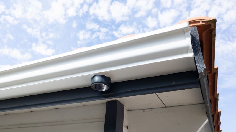 Gutter System on Roof Edge